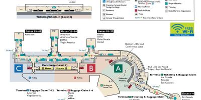 Вашингтон реган аеродром мапа