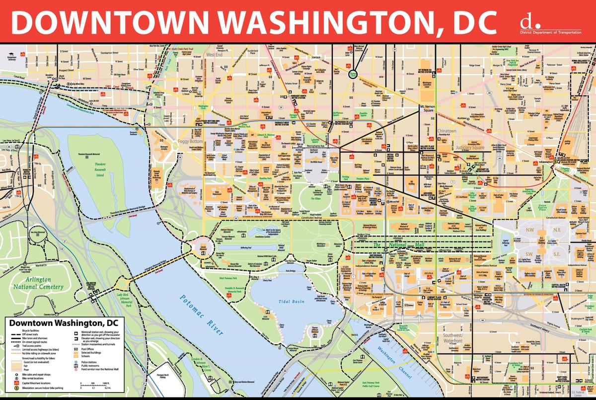 мапа на градот dc