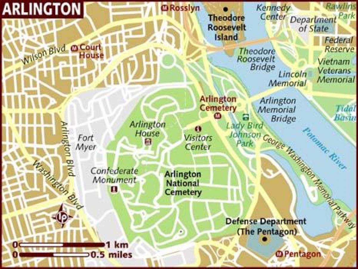 карта на arlington вашингтон