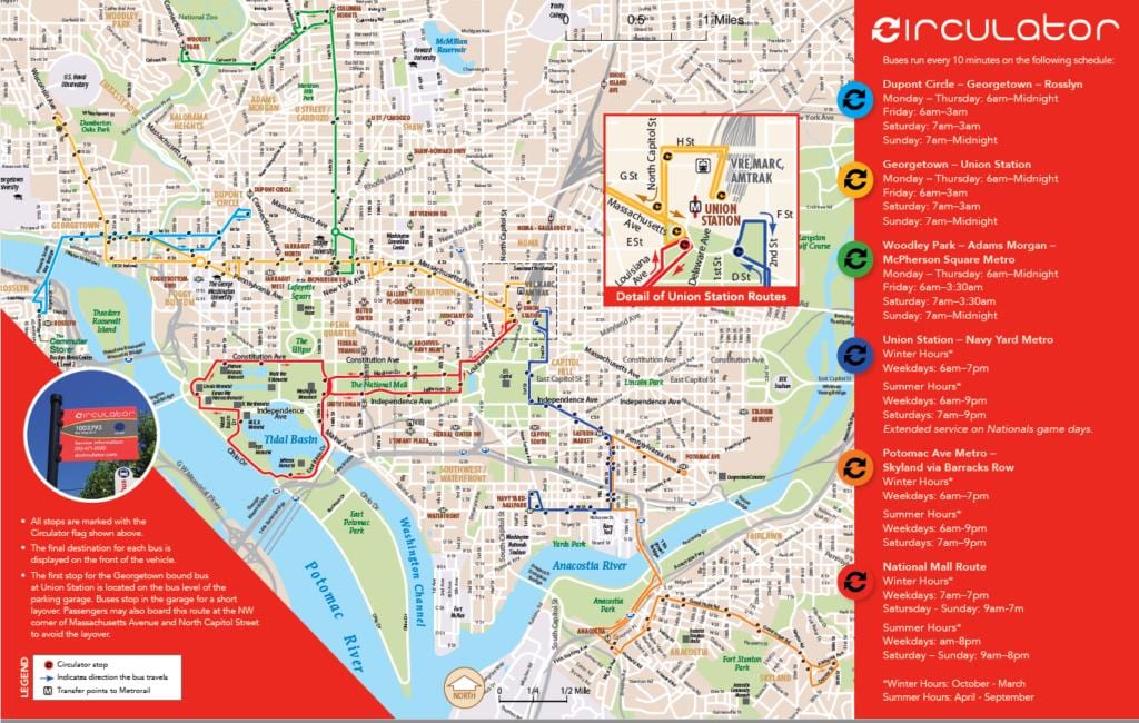 washington dc circulator мапа