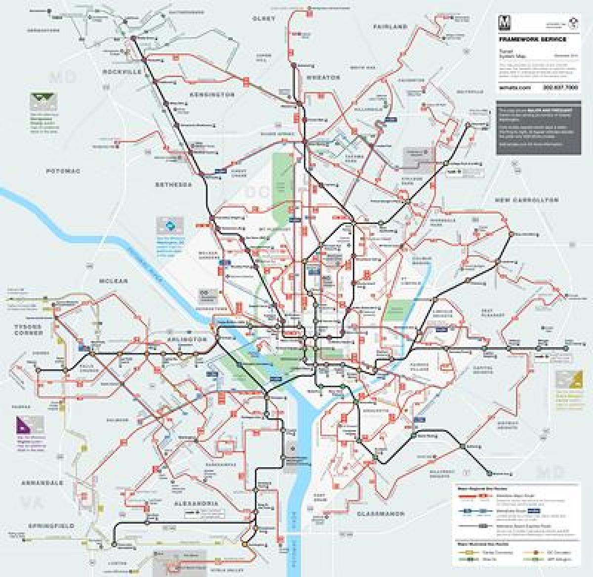 dc метро автобуска карта