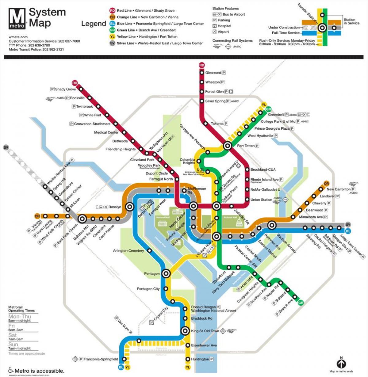 dc метро мапата до 2015