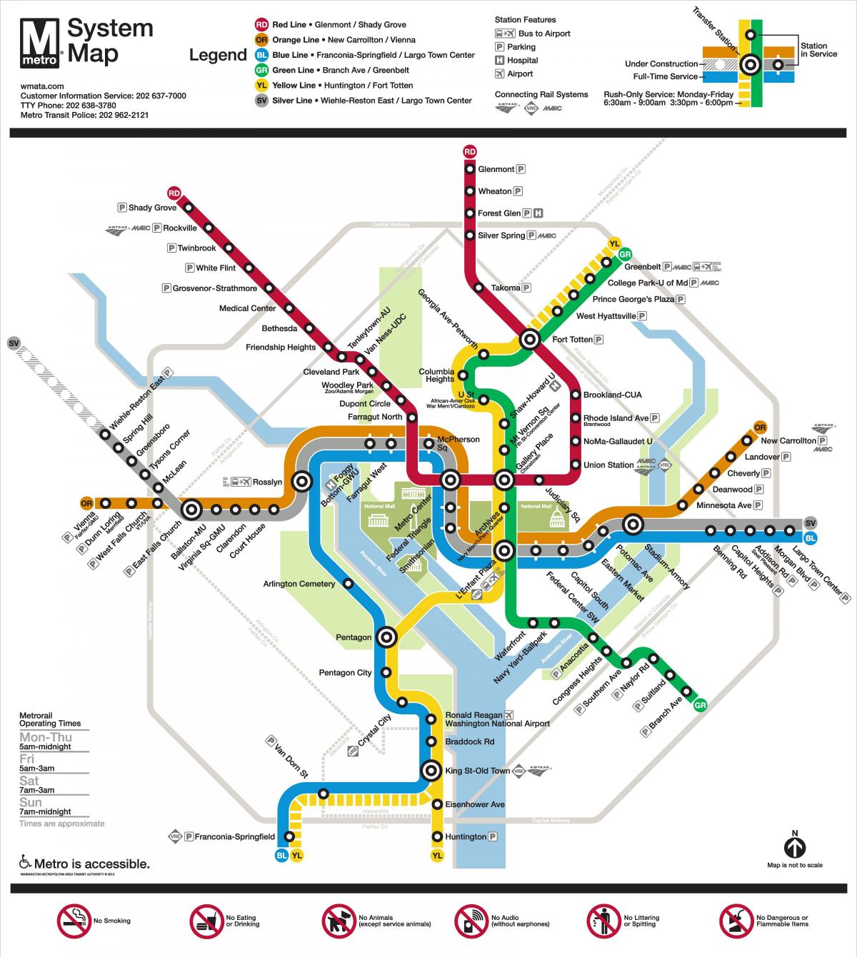 вашингтон метро мапата сребрена линија