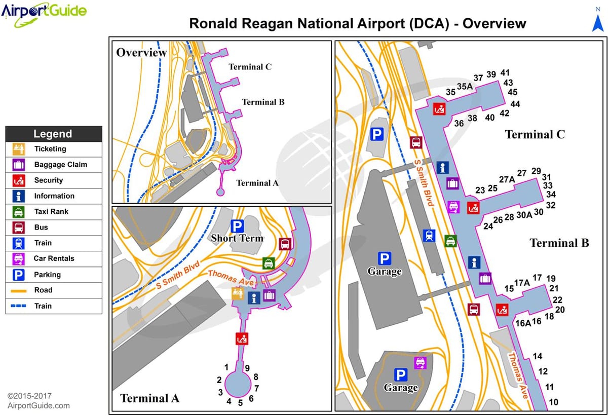вашингтон dca мапа