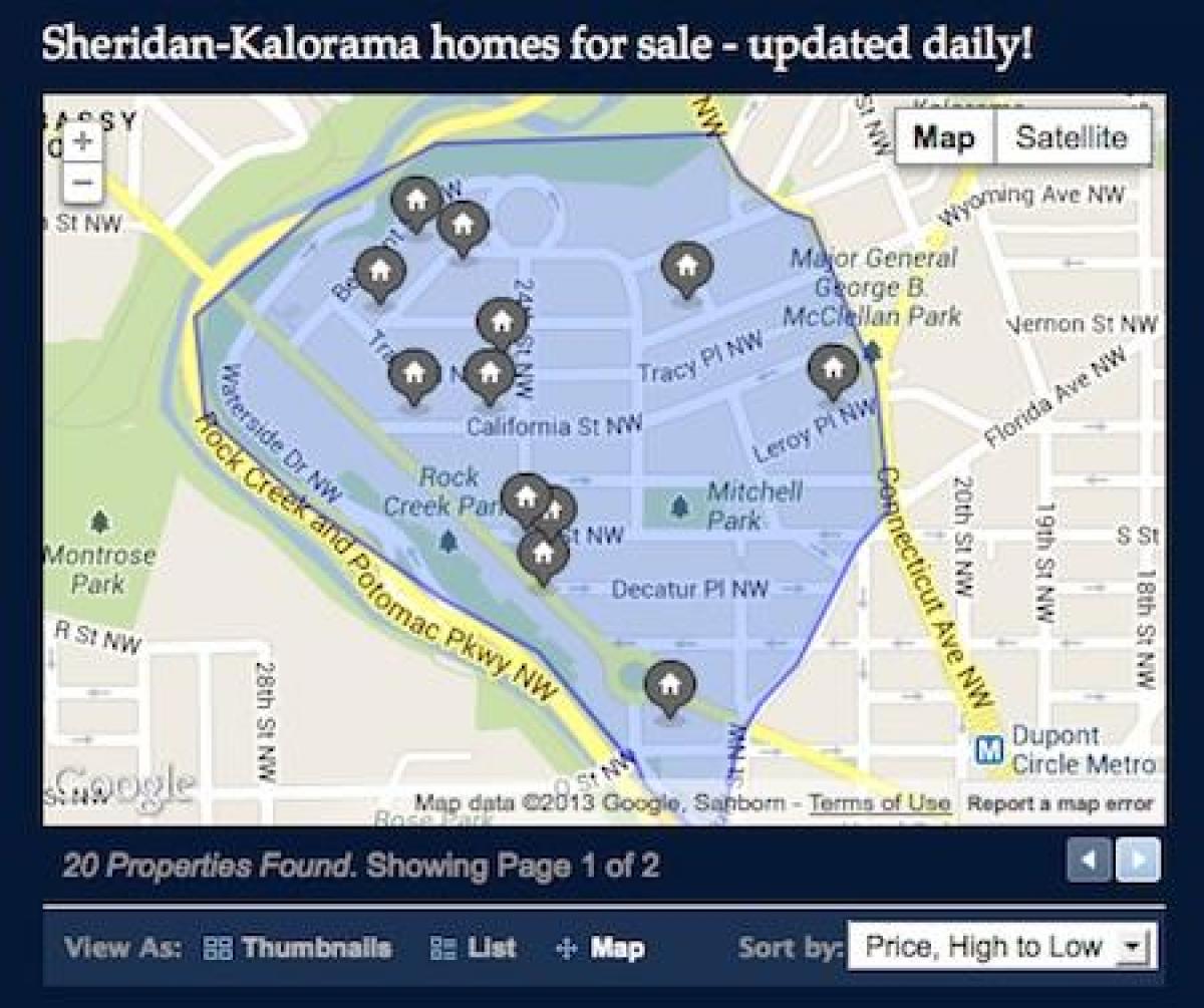 карта на kalorama соседството