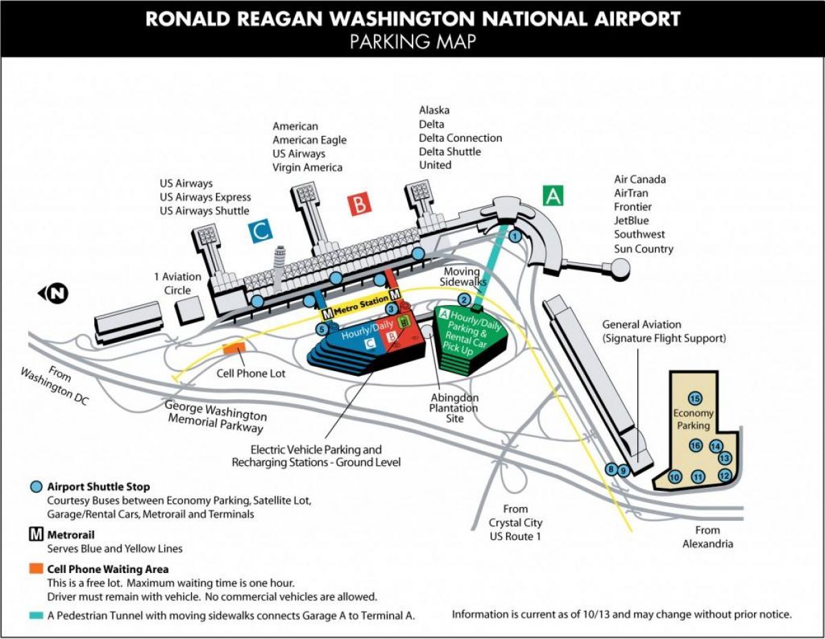 карта на аеродромите во близина на вашингтон