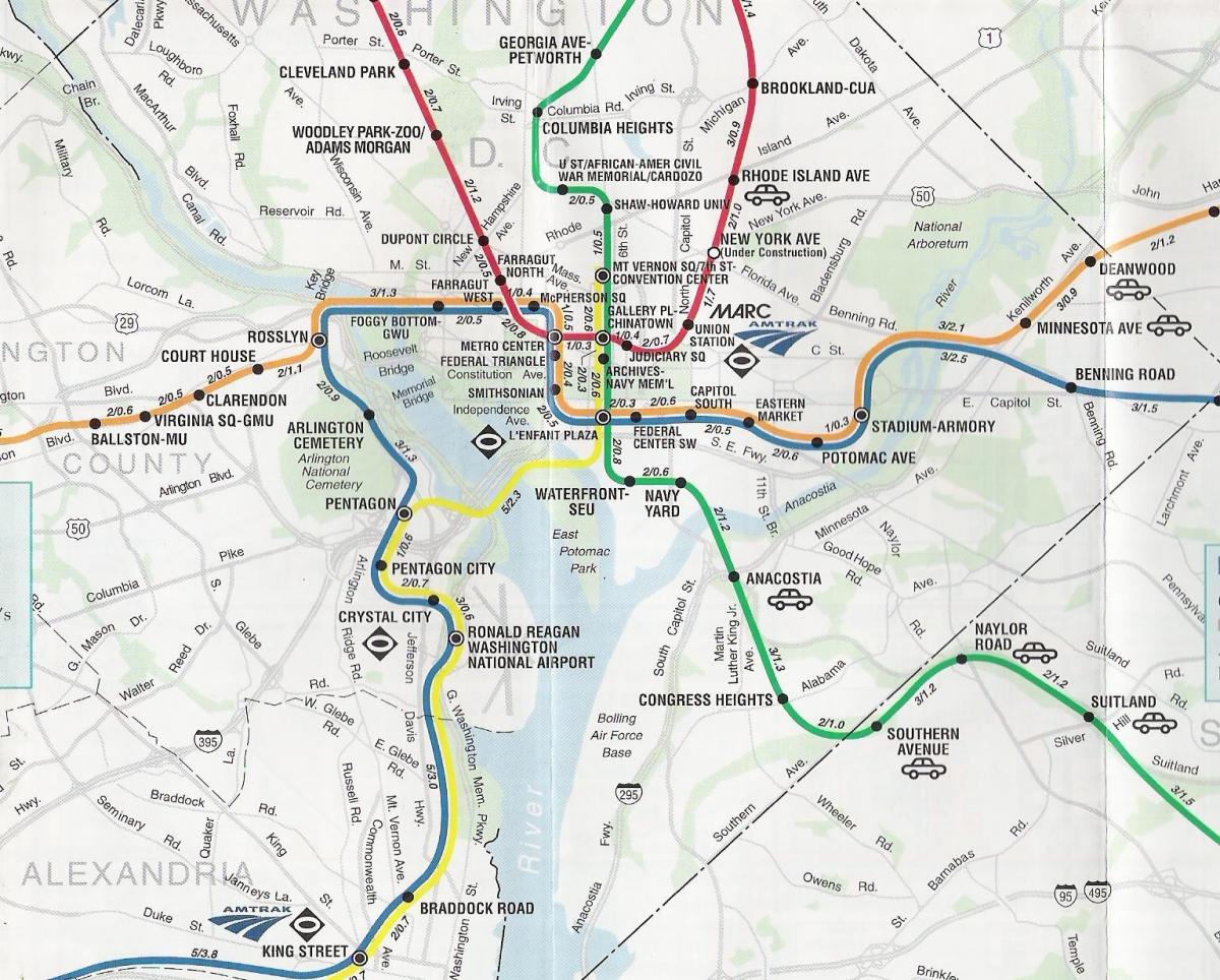 вашингтон улица мапата со метро станици