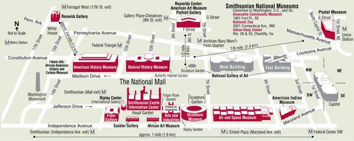 вашингтон музеи мапа