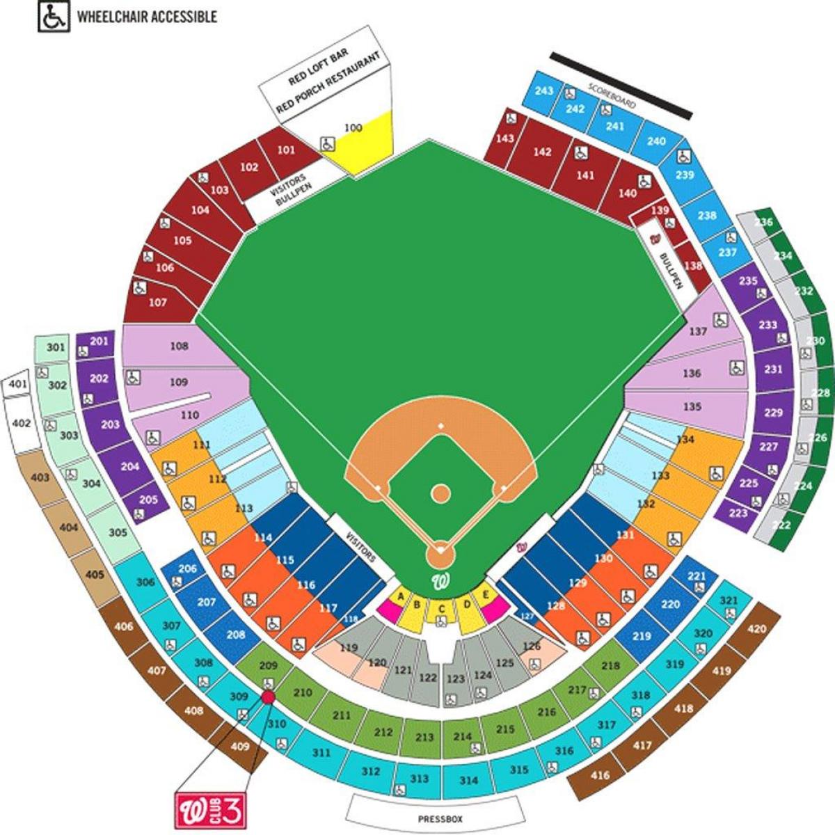 вашингтон државјани ballpark мапа