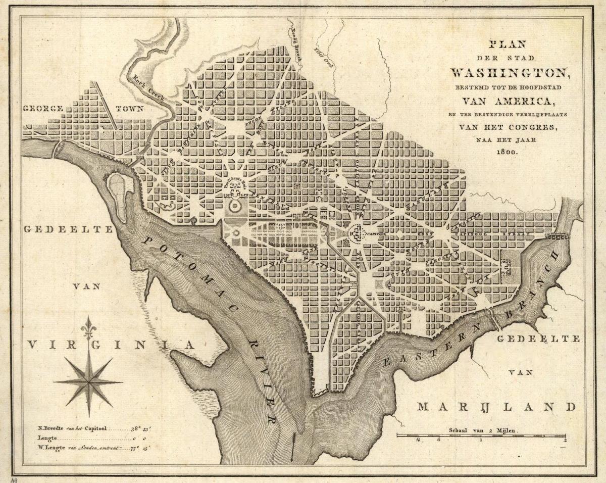 карта на историската карта на вашингтон