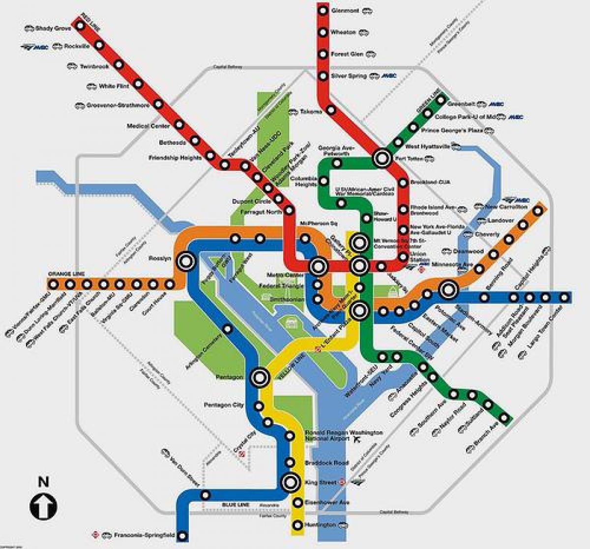 dc метро мапата во излет