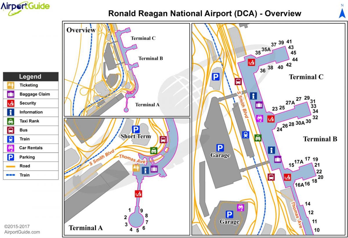вашингтон национален аеродром мапа