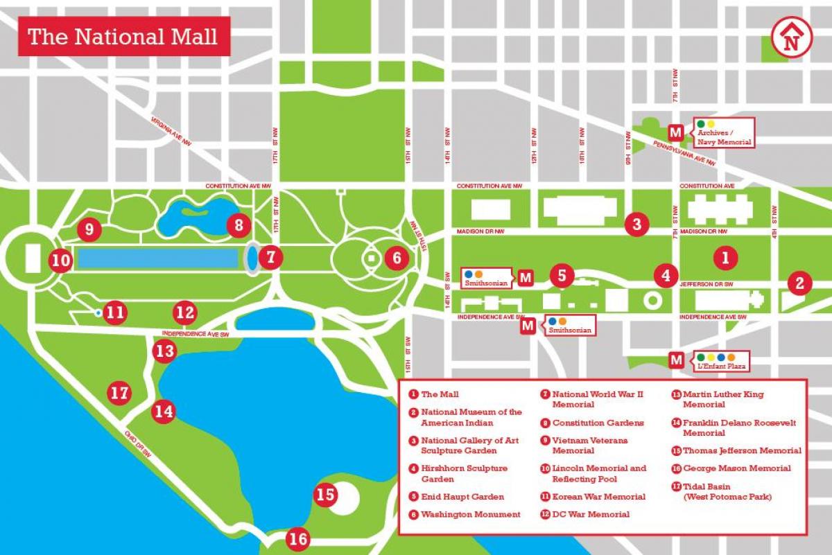 карта на националните трговски центар, паркинг
