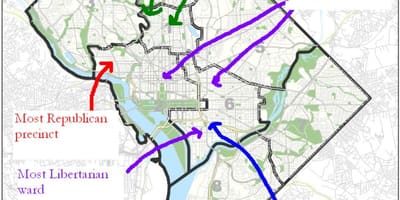 Карта на вашингтон политички