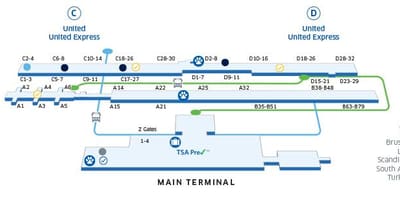 Карта на вашингтон iad аеродром
