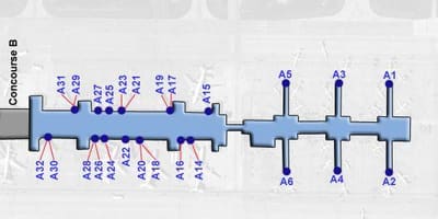 Далес аеродром concourse мапа