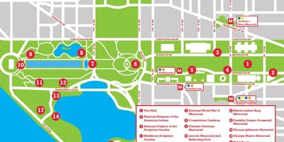 Карта на националните трговски центар, паркинг