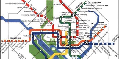 Вашингтон метро воз мапа