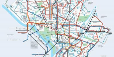 Вашингтон автобус правци мапа