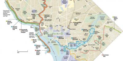 Вашингтон велосипедски патеки мапа