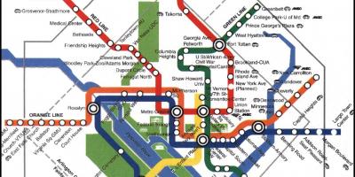 Вашингтон метро воз мапа