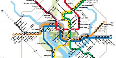 Вашингтон метро линија мапа