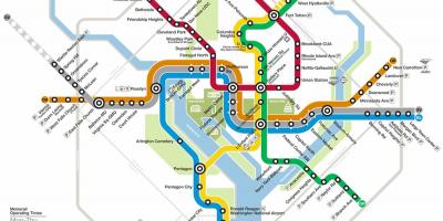 Вашингтон метро систем мапа