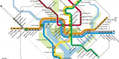 Вашингтон метро станица на мапа