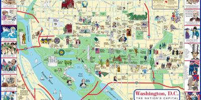 Вашингтон места за посета во мапата