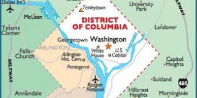 Вашингтон и државата вашингтон мапа