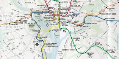 Вашингтон улица мапата со метро станици