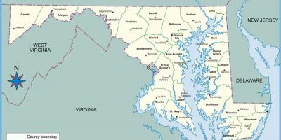 Карта на мериленд и вашингтон
