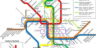 Вашингтон метро автобуска карта