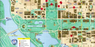 Вашингтон ознаки за места на мапата