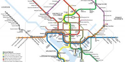 Вашингтон јавниот превоз мапа