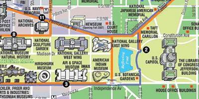 Карта на вашингтон музеи и споменици