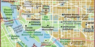 Вашингтон област на мапата