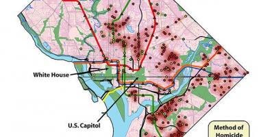 Вашингтон лошо населби мапа