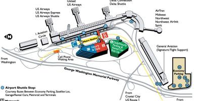 Роналд реган вашингтон национален аеродром мапа