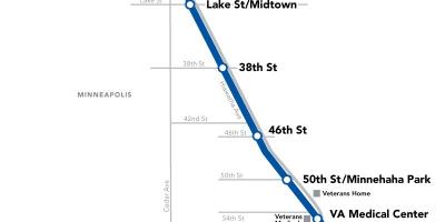 Вашингтон метро сина линија мапа